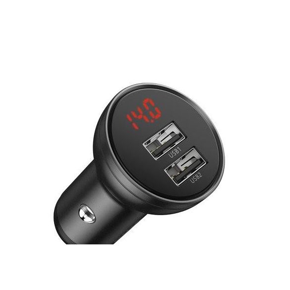 Cap de încărcare pentru trabucuri Baseus VCBXA gri 2USB 4.8A 24W