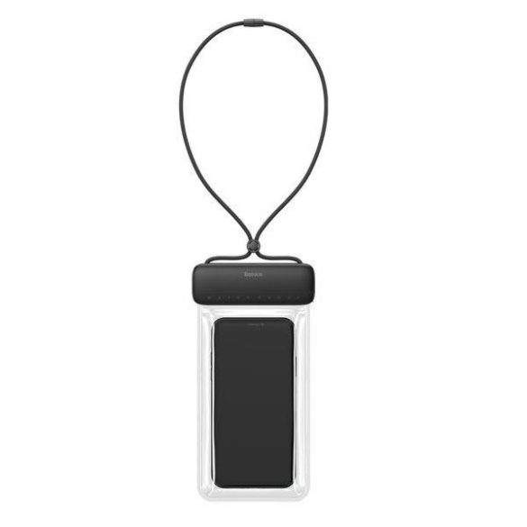 Huse universale impermeabile pentru telefon, 7.2", transparent / gri-negru, PVC + ABS + silicon, IPX8, Baseus Let's Go