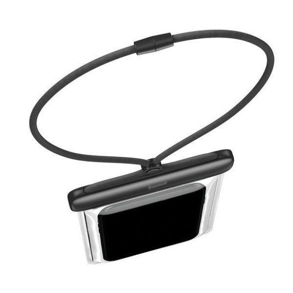 Huse universale impermeabile pentru telefon, 7.2", transparent / gri-negru, PVC + ABS + silicon, IPX8, Baseus Let's Go