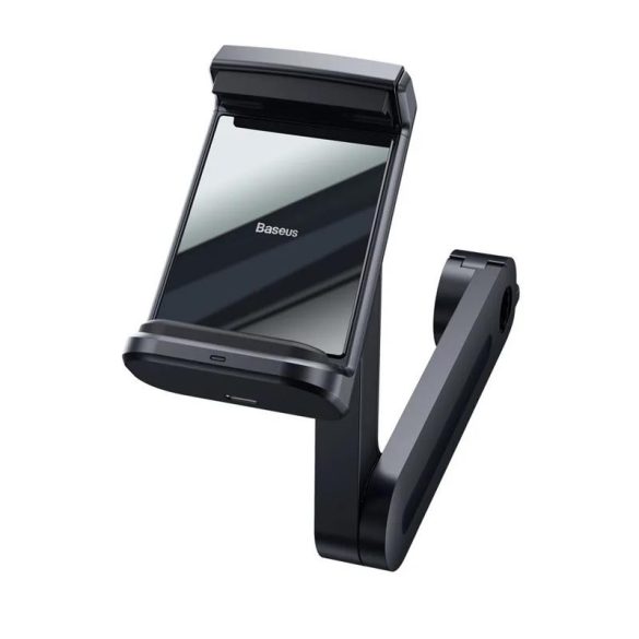 Suport pentru telefon pentru tetiera cu încărcător wireless, 15 W, negru, Baseus Energy Storage WXHZ-01