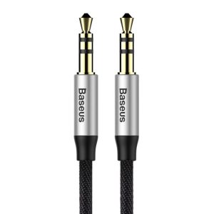Cablu audio jack-jack (3,5 mm), acoperit cu material, negru, 1M, Baseus M30