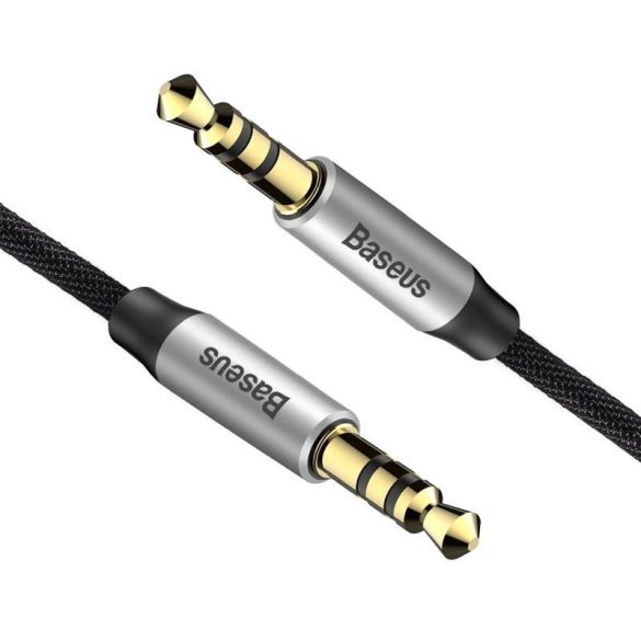 Cablu audio jack-jack (3,5 mm), acoperit cu material, negru, 1M, Baseus M30