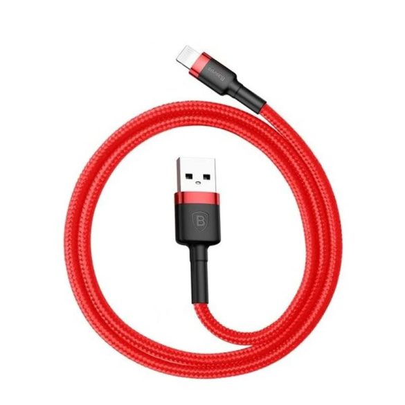 iPhone 8pin - Cablu de date USB-A, acoperit cu material, roșu, 0,5 M, Baseus CALKLF-A09