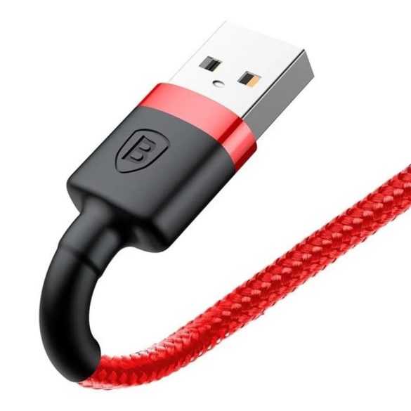 iPhone 8pin - Cablu de date USB-A, acoperit cu material, roșu, 0,5 M, Baseus CALKLF-A09