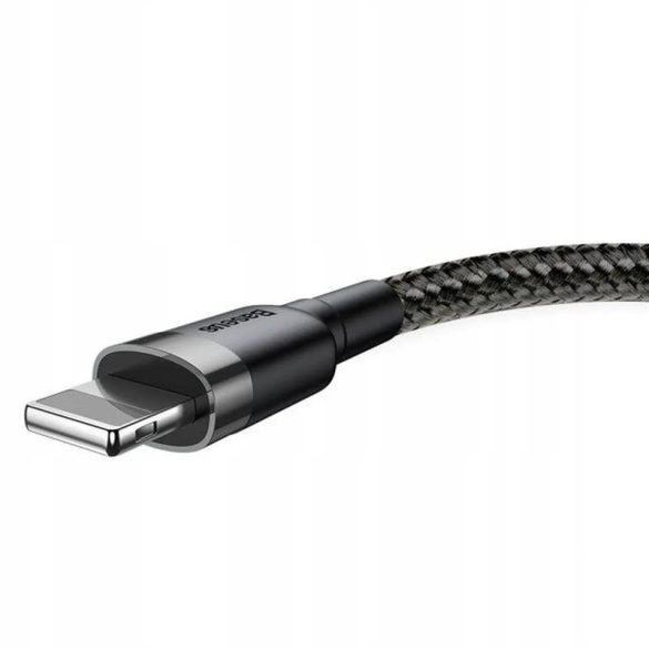 Cablu de date iPhone cu 8 pini, gri-negru, 0,5 m, 2,4 A, Baseus Cafule