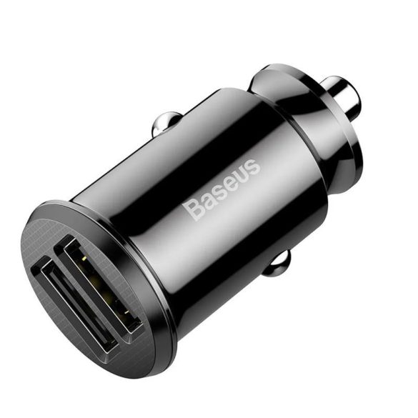 Cap încărcător țigări, 2xUSB, 3.1A, negru, Baseus CCALL-ML01