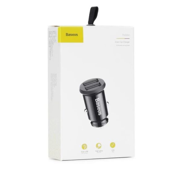 Cap încărcător țigări, 2xUSB, 3.1A, negru, Baseus CCALL-ML01