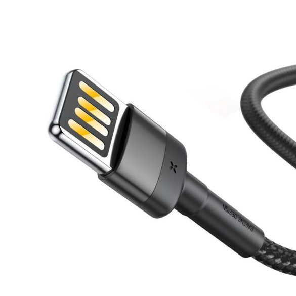 Baseus CALKLF-GG1 iPhone 8pin cablu de date din material negru cu două fețe 1m 2.4A