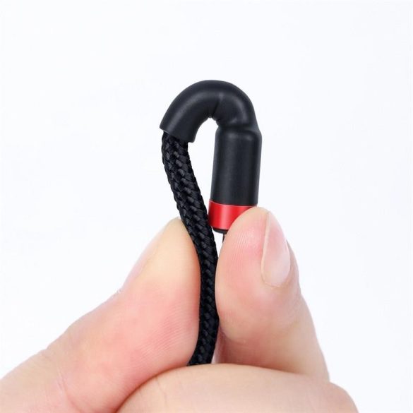 Cablu de date din țesătură Baseus Type-C - Type-C negru-roșu 2m 2A