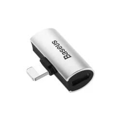   Adaptor audio/HF 2in1, iPhone 8pin - 2X iPhone 8pin, negru-argintiu, Baseus CAL46-S1
