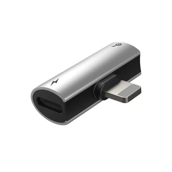 Adaptor audio/HF 2in1, iPhone 8pin - 2X iPhone 8pin, negru-argintiu, Baseus CAL46-S1