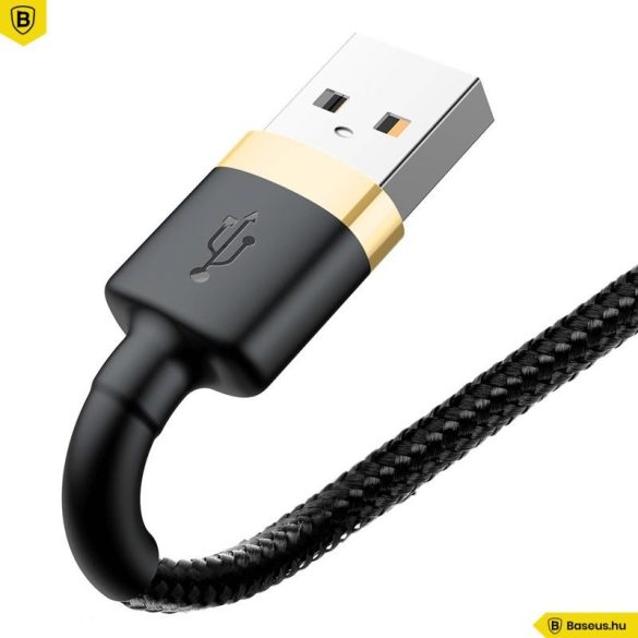 Cablu de date iPhone 8pin, negru-auriu, 3m, 2A, Baseus Cafule
