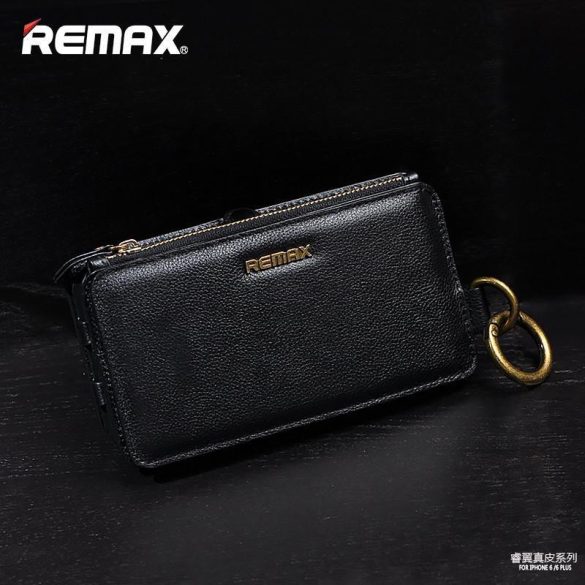 Husa portofel din piele neagra Remax iPhone 6 6S (4,7")