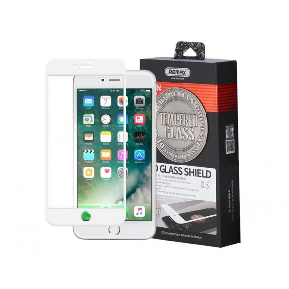 Remax GL-04 Film de sticlă frontală 3D albă pentru iPhone 7 8 Plus (5,5")