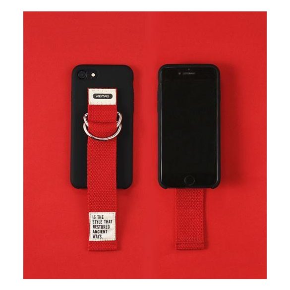 Remax RM-1643 iPhone X XS (5.8")Husădin silicon negru cu curea