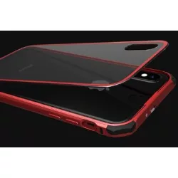   HUSĂ! - Carcasă din spate cu cadru metalic roșu Remax RM-1658 iPhone X XS (5,8")