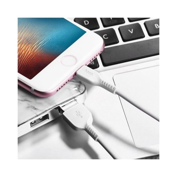 Hoco X13 iPhone 8pin cablu de date alb 1m