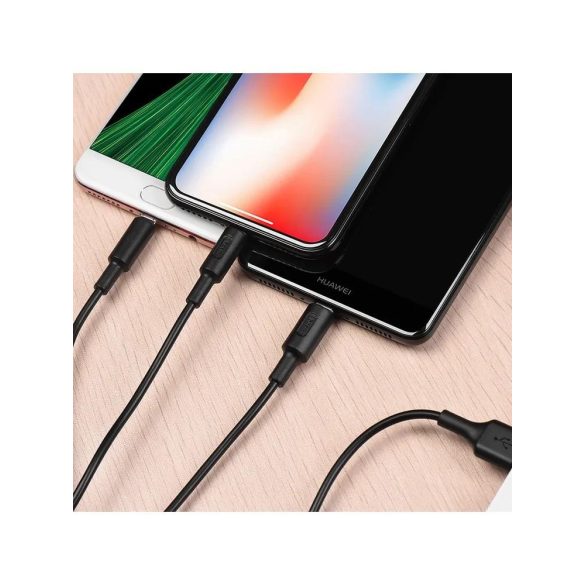 Hoco X25 3in1 iPhone 8pin + Type-c + Cablu negru de incarcare Micro USB 2A 1M