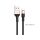 Cablu de date din material textil Hoco X26 Type-C negru-auriu 1m 3A