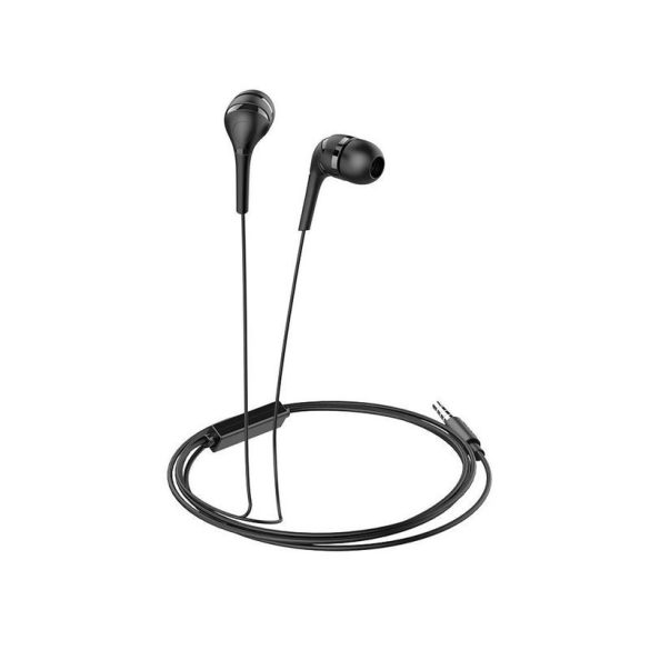 Căști cu căști stereo Hoco M40 negre de 3,5 mm