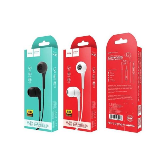 Căști cu cască stereo Hoco M40 alb jack de 3,5 mm