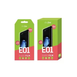   Dotfes E01 iPhone 6 6S Plus (5,5") pachet folie de sticlă frontală premium (3 folii de sticlă + cadru de montare)