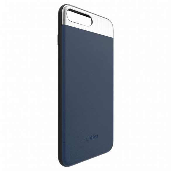 Husa spate premium din piele albastra Dotfes G03 iPhone 6 6S (4,7")