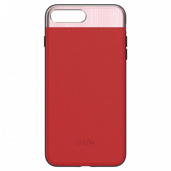 Husă pentru spate premium din piele roșie Dotfes G03 pentru iPhone 6 6S (4,7")