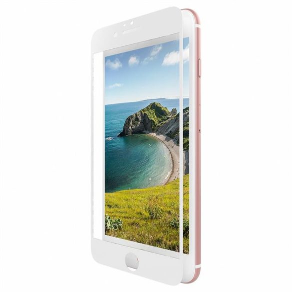 Dotfes E04 iPhone 6 6S Plus (5,5") folie de sticlă premium albă 3D frontală