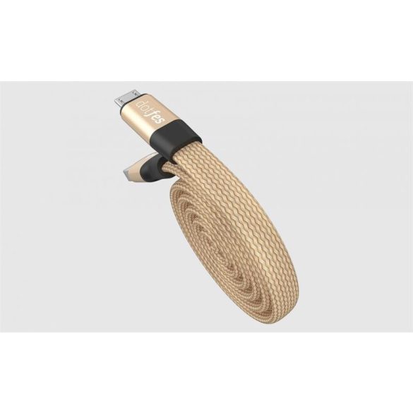 Cablu de date micro USB, Self-Rolling, 2A, auriu, Dotfes A09M