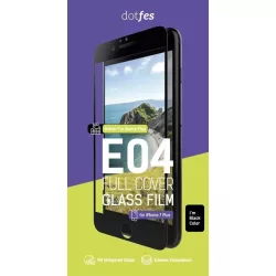   Dotfes E04 iPhone 7 8 Plus (5,5") folie de sticlă premium albă 3D frontală