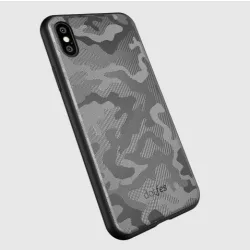   HUSĂ! - Carcasă din spate premium pentru iPhone XS Max (6,5") Dotfes G07, cu model de câmp gri