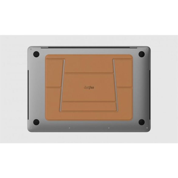 Suport premium pentru laptop Dotfes F03 din piele maro