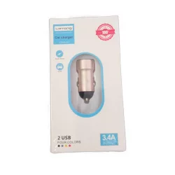   Cap încărcător țigări, 2X USB, auriu, 3,4 A, Letang LT-CC-14