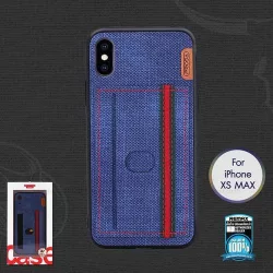   HUSĂ! - Husa din spate rezistenta pentru card bancar albastru Remax Proda Carter iPhone X XS (5,8")