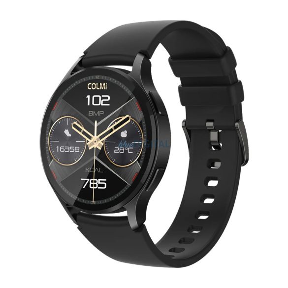 Ceas inteligent Colmi i28 Ultra cu curea din silicon, display AMOLED de 1,43", functie AOD, rezistenta la apa IP68, negru