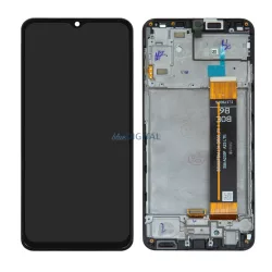   Samsung Galaxy A23 4G LCD+panou tactil cu ramă, negru, SM-A235  - PIESĂ DE SCHIMB!