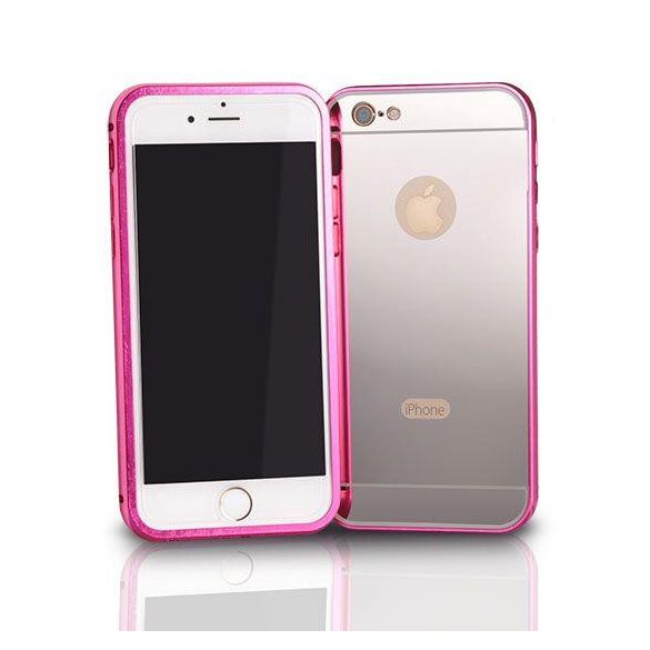 Capacul spate al oglinzii bara de protectie din aluminiu roz roz Samsung A500 Galaxy A5