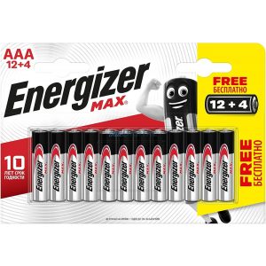 Baterie Energizer Max AAA LR03 1.5V (12+4 buc) #N