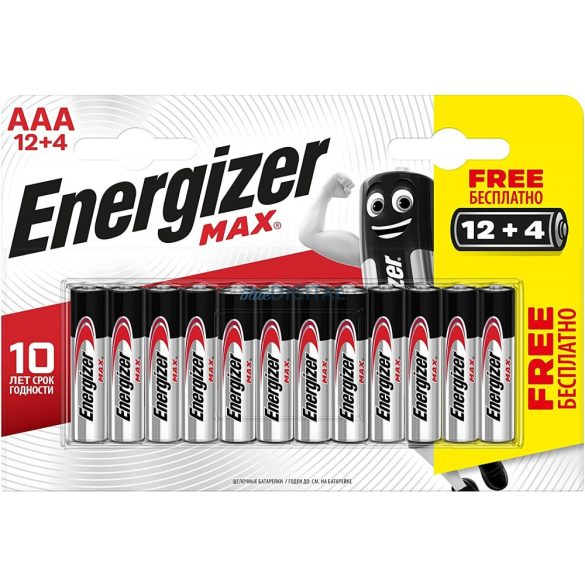 Baterie Energizer Max AAA LR03 1.5V (12+4 buc) #N