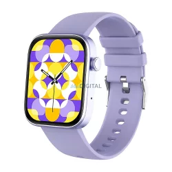   Ceas inteligent Colmi P71 cu curea de silicon, ecran HD de 1,9", apelare bluetooth, 140+ moduri sport, rezistență la apă IP68, violet