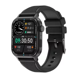   Ceas inteligent Colmi M41 cu curea din silicon, sport, ecran HD de 1,9", rezistență la apă IP67, negru