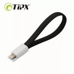   Cablu de date iPhone cu 8 pini, magnetic, negru, (22 cm, viteză mare) TiPX