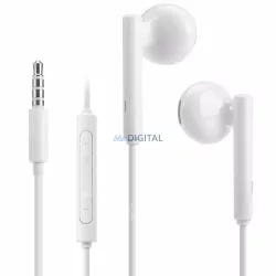   Căști cu fir stereo Huawei cu mufă, fabrică, control volum, alb, AM115