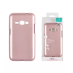   Husa din silicon Mercury i-Jelly Metal Samsung J120 Galaxy J1 2016 rose gold