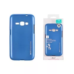   Husa silicon albastra Mercury i-Jelly Metal Samsung A320 Galaxy A3 2017