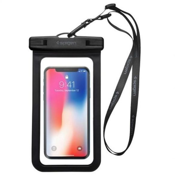 Husa universala pentru telefon impermeabila, 3.5"-7", neagra, Spigen