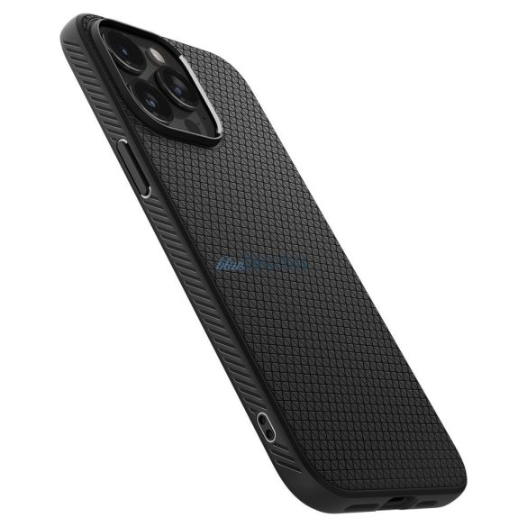Husa spate iPhone 15 Pro Max (6,7"), carcasa TPU, neagra, Spigen Liquid Air