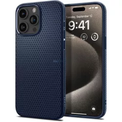   HUSĂ! - Carcasa din spate iPhone 15 Pro (6.1"), carcasa TPU, albastru inchis, Spigen Liquid Air