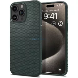   HUSĂ! - Carcasa din spate iPhone 15 Pro (6.1"), carcasa TPU, verde inchis (Abyss Green), Spigen Liquid Air